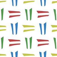 Vector seamless pattern, texture background. Hand drawn, yellow, green, blue, red, white colors.