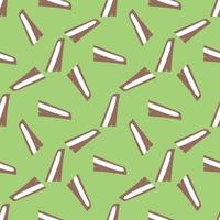 Vector seamless texture background pattern. Hand drawn, green, brown, white colors.