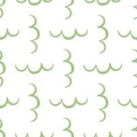 Vector seamless pattern, texture background. Hand drawn, green, white colors.