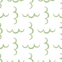 Vector seamless pattern, texture background. Hand drawn, green, white colors.