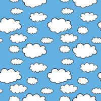Vector seamless texture background pattern. Hand drawn, blue, white, black colors.