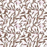 Vector seamless texture background pattern. Hand drawn, brown, pink, white colors.