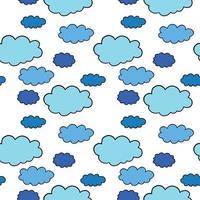 Vector seamless texture background pattern. Hand drawn, blue, black, white colors.