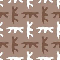 Vector seamless texture background pattern. Hand drawn, brown, white colors.