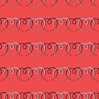 Vector seamless texture background pattern with hearts