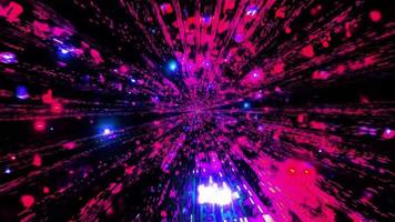 Cool red blue space galaxy science fiction 3d illustration dj loop video