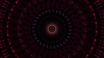 Dark rotating reflective space tunnel 3d illustration vj loop video