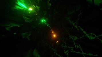Blinking neon lights sci-fi hole tunnel 3d illustration dj loop