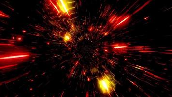 partículas de espaço vermelho escuro ilustração 3d dj loop video