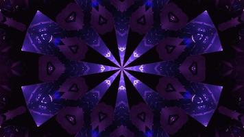 Cool blinking science fiction star kaleidoscope 3d illustration dj loop video