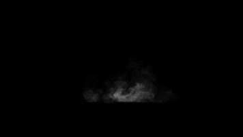 Rauch fließt langsam auf schwarzem Hintergrund video