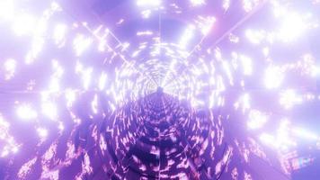 tunnel spatial de science-fiction futuriste illustration 3d boucle dj