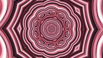 Pink Red Kaleidoscope Changing Pattern Circle Loop video