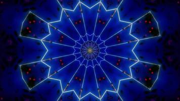 bucle de vj visual de ilustración 3d de neón abstracto azul brillante video