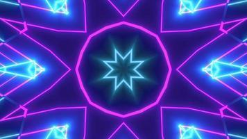 Glowing abstract color changing star 3d illustration vj loop video