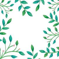 frame of branches with leafs natural vector