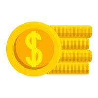 Isolated money coins vector design