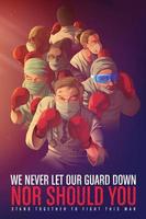 awareness poster to encourage the healthcare workers who risk their life at the frontline vector