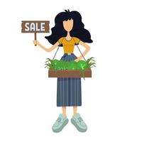 Zero waste flat cartoon vector illustration