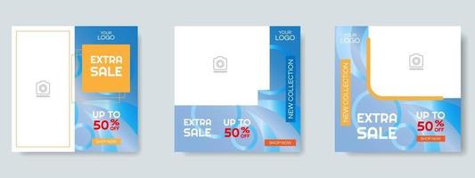 fashion sale social media post design template. web banner vector