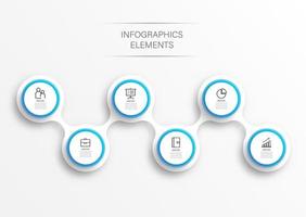 Elementos abstractos de la plantilla de infografía gráfica con etiqueta vector