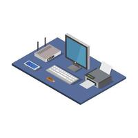 Isometric Electronic Devices and Gadgets vector