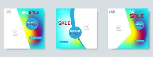 fashion sale social media post design template. web banner vector