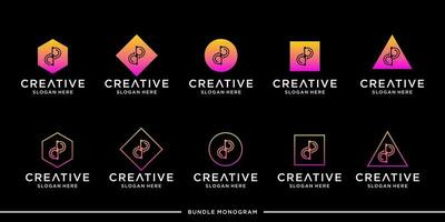 DP logo monogram bundle vector