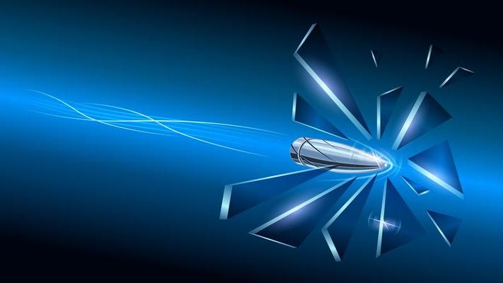flying bullet vector