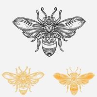 diseño de simetría de abejas vector