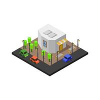 Isometric Shop Illustrated On White Background vector