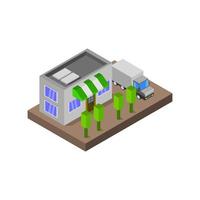 Isometric Shop Illustrated On White Background vector