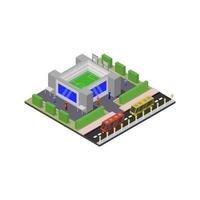 Isometric Stadium Illustrated On White Background vector