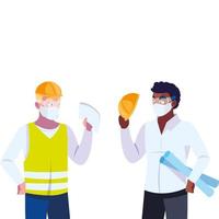 architect and operator with mask vector