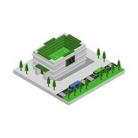 Isometric Stadium Illustrated On White Background vector