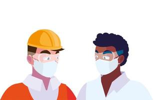 architect and operator with mask vector