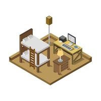 Isometric Children Bedroom vector