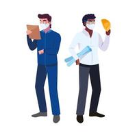 architect and operator with mask vector