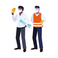 architect and operator with mask vector