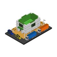 Isometric Stadium Illustrated On White Background vector