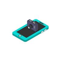 Isometric Smartphone With Camera vector