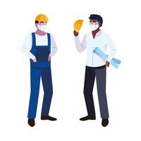 architect and operator with mask vector