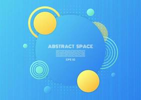 Abstract space background geometric circle shape halftone modern line style backdrop vector