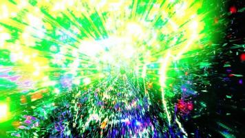 Bright glowing abstract disco tunnel 3d illustration vj loop video