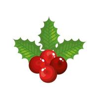 leafs with seeds decoration christmas isolated icon vector