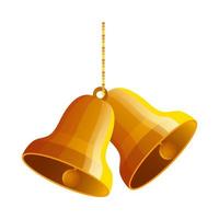 bells christmas hanging isolated icon vector