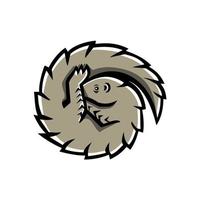 Pangolin Scaly Anteater Curled Mascot vector