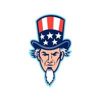 Uncle Sam Head Mascot vector