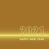 2021 Happy New Year with classic golden background vector