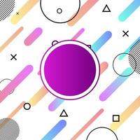 Abstract colorful shapes compositions background with memphis style vector